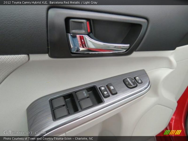 Barcelona Red Metallic / Light Gray 2012 Toyota Camry Hybrid XLE