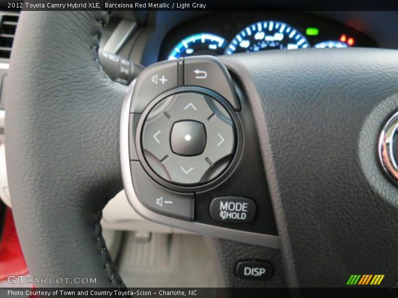 Barcelona Red Metallic / Light Gray 2012 Toyota Camry Hybrid XLE