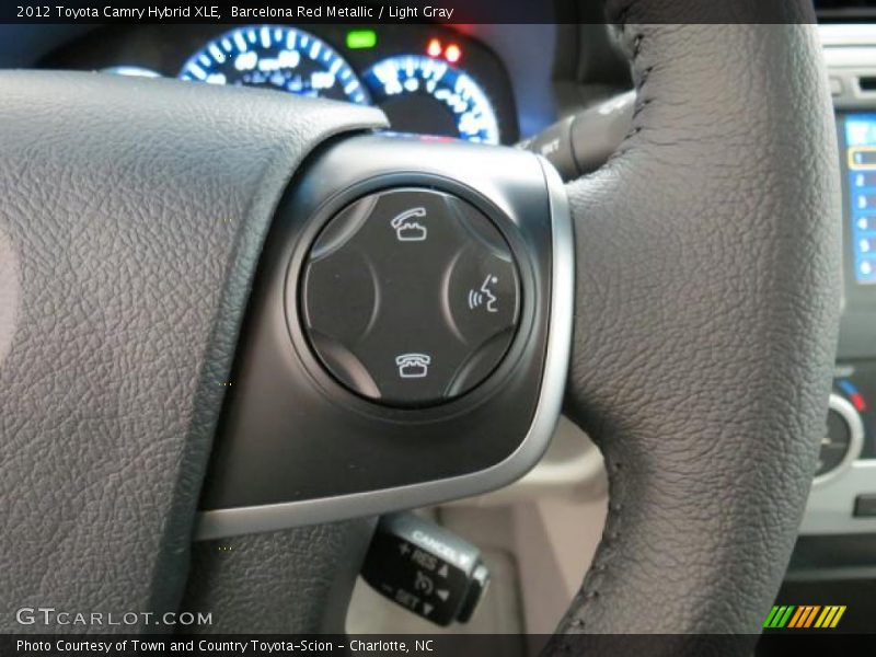 Barcelona Red Metallic / Light Gray 2012 Toyota Camry Hybrid XLE