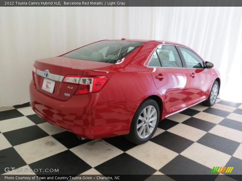 Barcelona Red Metallic / Light Gray 2012 Toyota Camry Hybrid XLE
