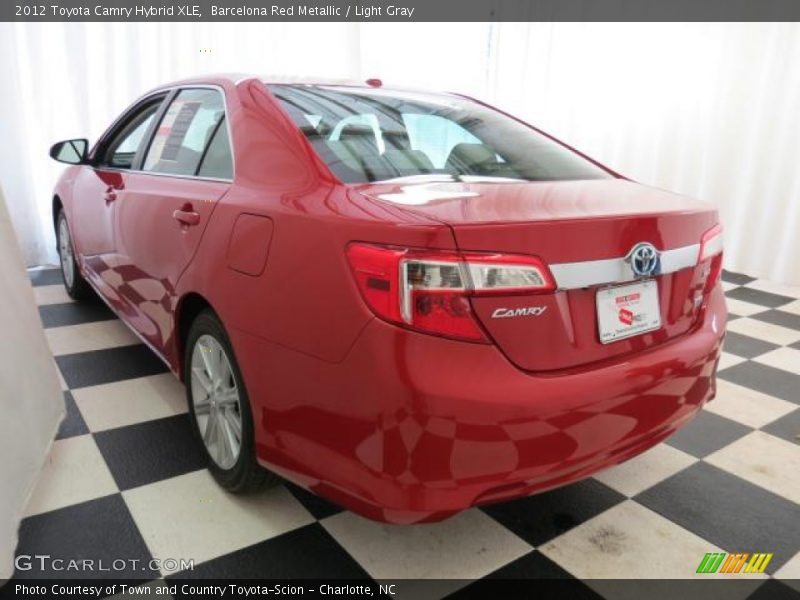 Barcelona Red Metallic / Light Gray 2012 Toyota Camry Hybrid XLE