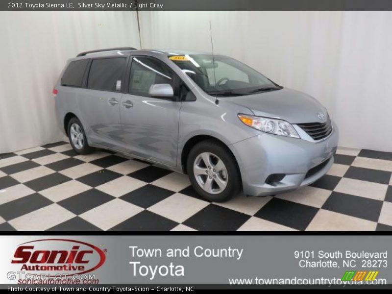 Silver Sky Metallic / Light Gray 2012 Toyota Sienna LE