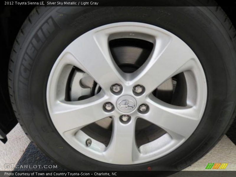 Silver Sky Metallic / Light Gray 2012 Toyota Sienna LE