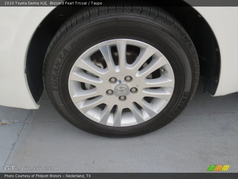 Blizzard Pearl Tricoat / Taupe 2010 Toyota Sienna XLE