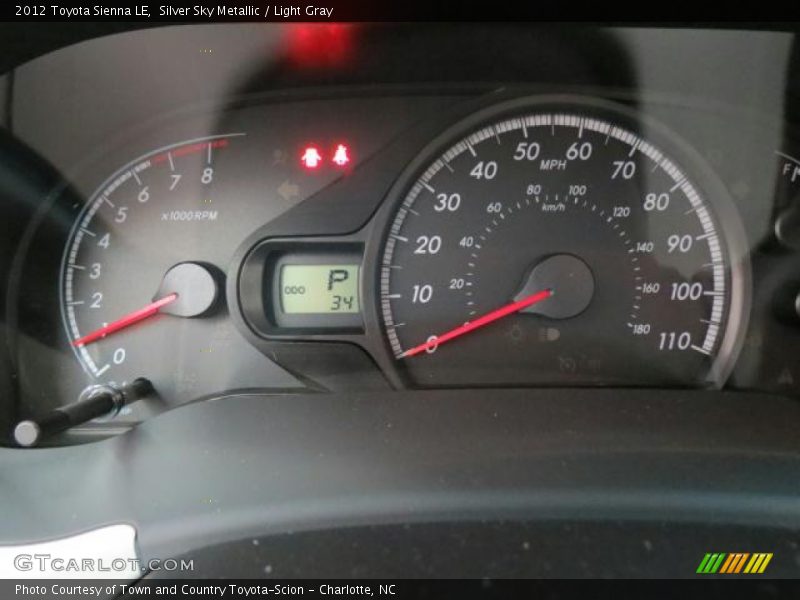 Silver Sky Metallic / Light Gray 2012 Toyota Sienna LE