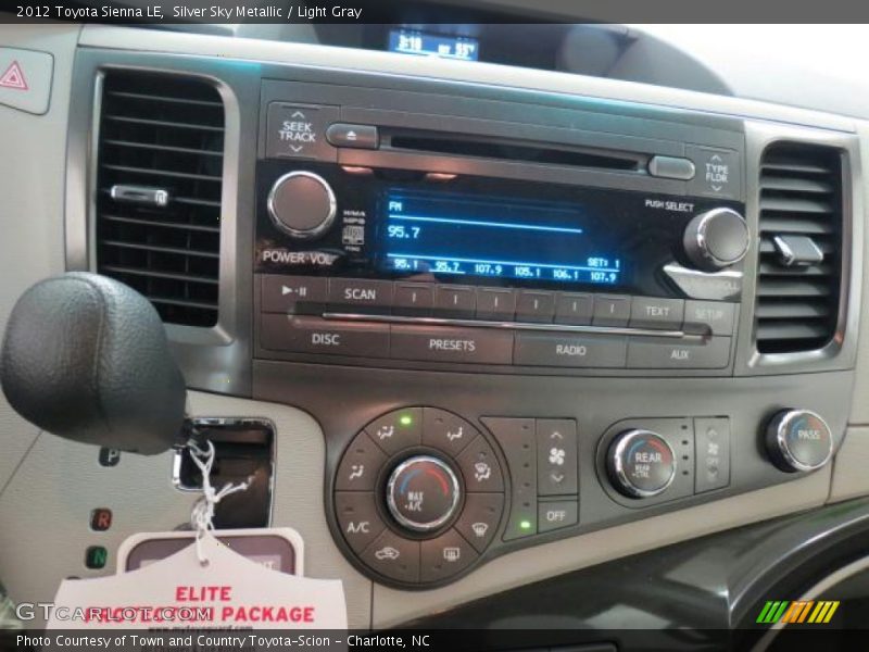 Silver Sky Metallic / Light Gray 2012 Toyota Sienna LE