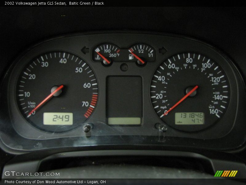 Baltic Green / Black 2002 Volkswagen Jetta GLS Sedan