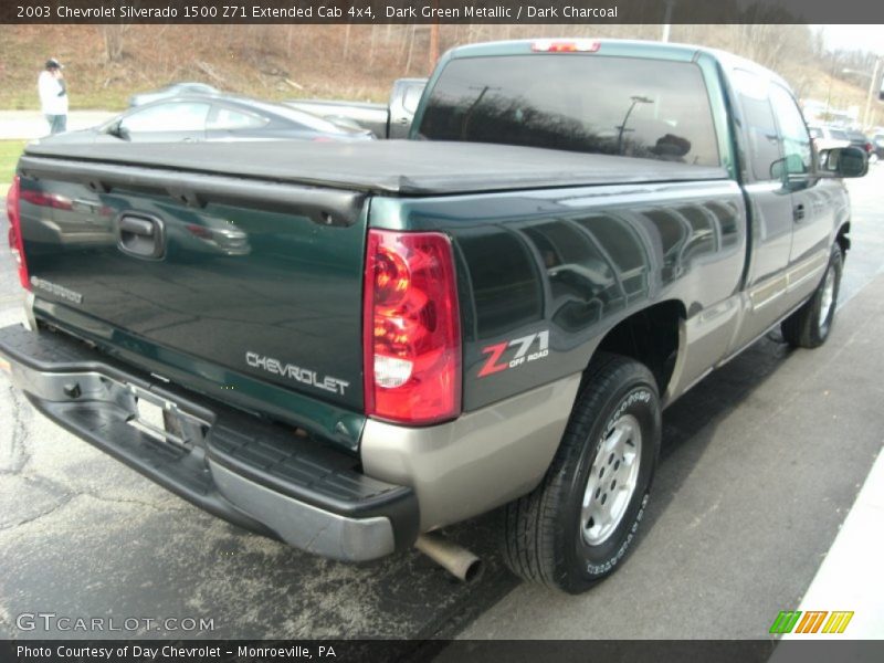 Dark Green Metallic / Dark Charcoal 2003 Chevrolet Silverado 1500 Z71 Extended Cab 4x4