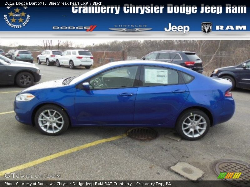 Blue Streak Pearl Coat / Black 2013 Dodge Dart SXT