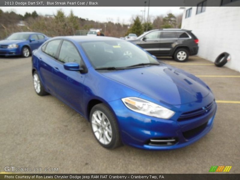 Blue Streak Pearl Coat / Black 2013 Dodge Dart SXT