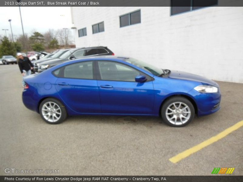 Blue Streak Pearl Coat / Black 2013 Dodge Dart SXT