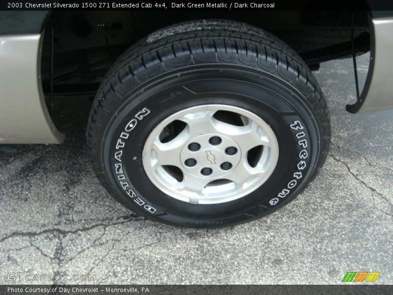 Dark Green Metallic / Dark Charcoal 2003 Chevrolet Silverado 1500 Z71 Extended Cab 4x4