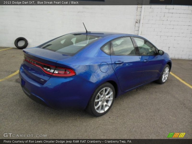 Blue Streak Pearl Coat / Black 2013 Dodge Dart SXT