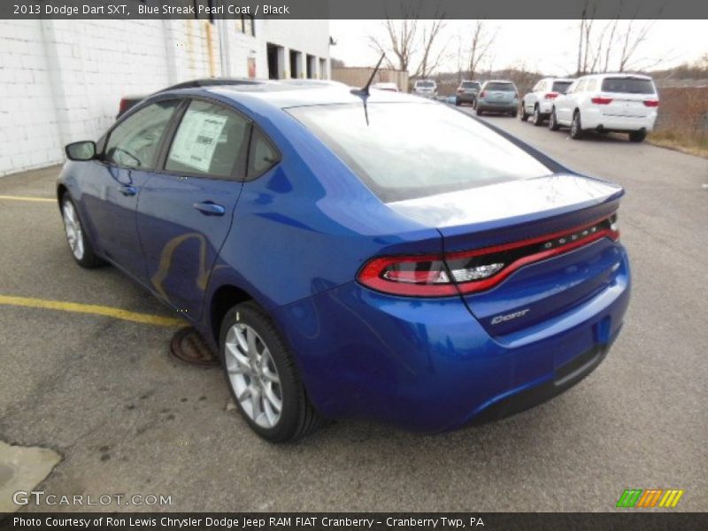 Blue Streak Pearl Coat / Black 2013 Dodge Dart SXT