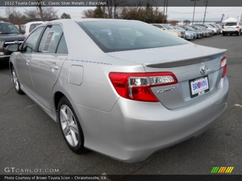Classic Silver Metallic / Black/Ash 2012 Toyota Camry SE