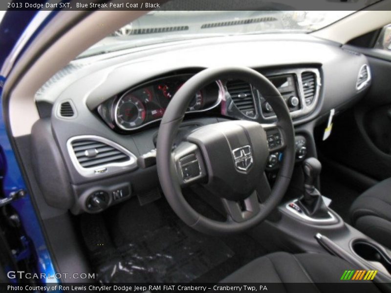 Blue Streak Pearl Coat / Black 2013 Dodge Dart SXT