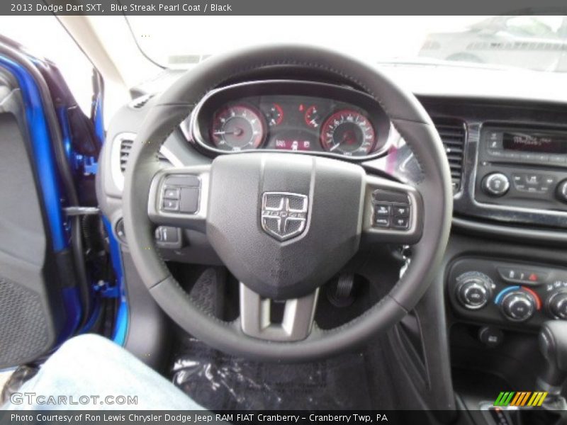 Blue Streak Pearl Coat / Black 2013 Dodge Dart SXT