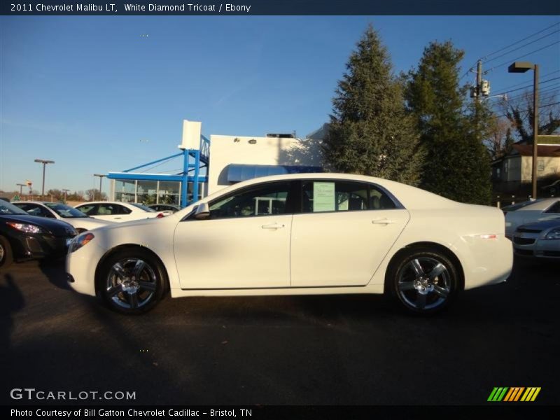 White Diamond Tricoat / Ebony 2011 Chevrolet Malibu LT