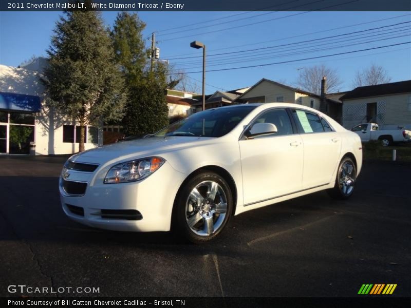 White Diamond Tricoat / Ebony 2011 Chevrolet Malibu LT