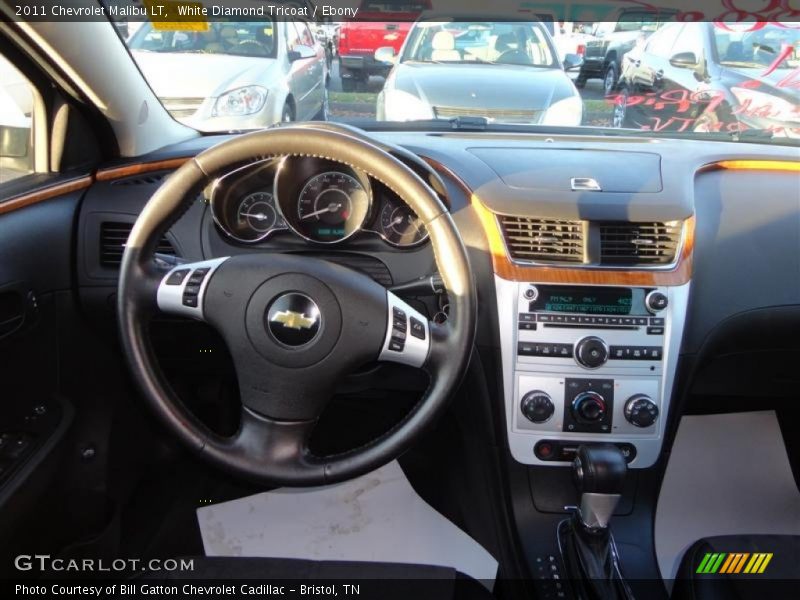 White Diamond Tricoat / Ebony 2011 Chevrolet Malibu LT