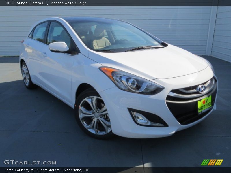 Monaco White / Beige 2013 Hyundai Elantra GT