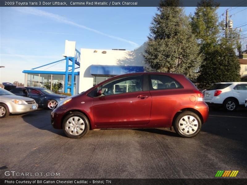 Carmine Red Metallic / Dark Charcoal 2009 Toyota Yaris 3 Door Liftback