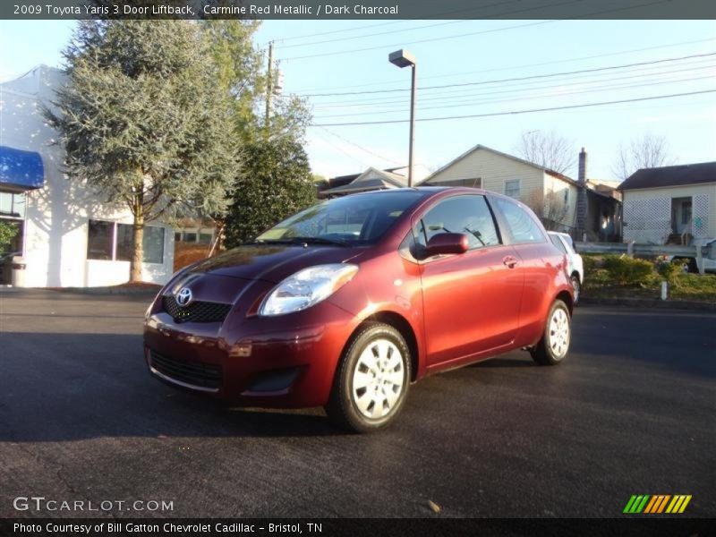 Carmine Red Metallic / Dark Charcoal 2009 Toyota Yaris 3 Door Liftback