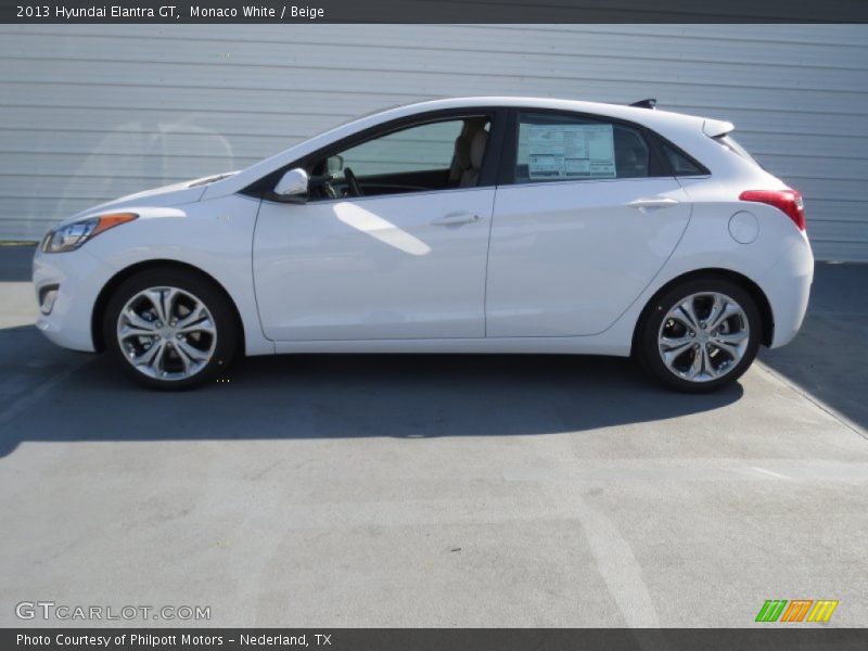 Monaco White / Beige 2013 Hyundai Elantra GT