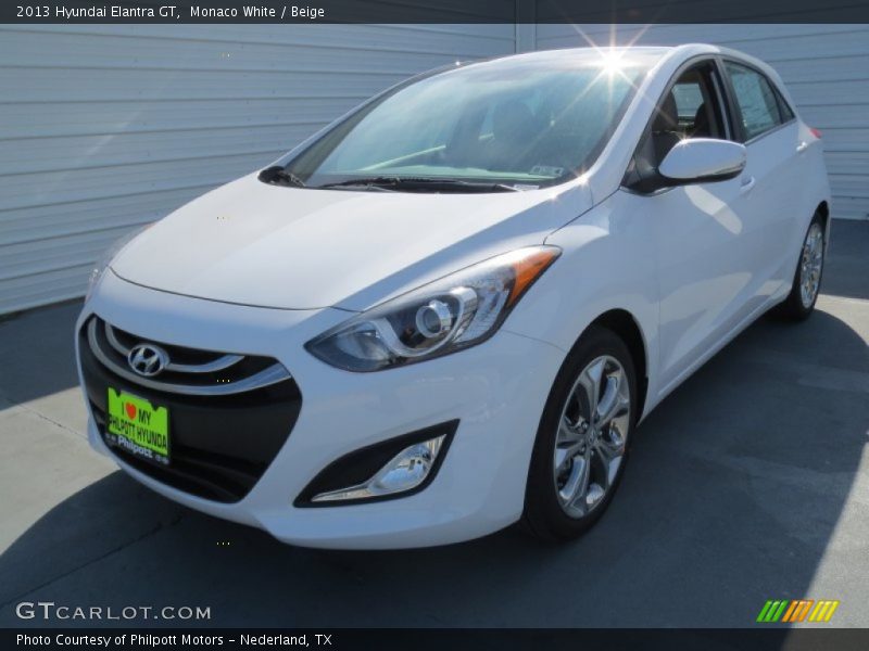 Monaco White / Beige 2013 Hyundai Elantra GT