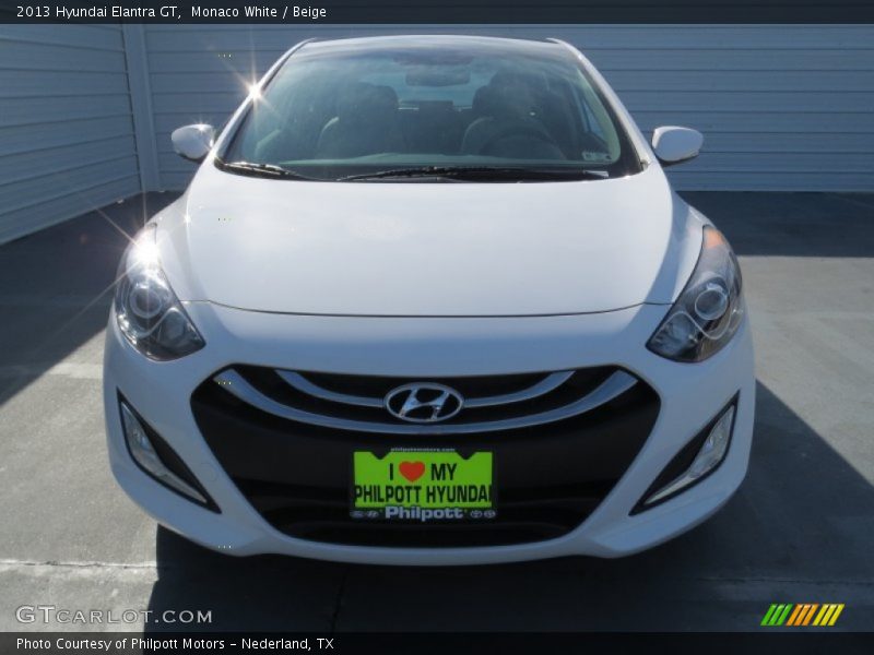 Monaco White / Beige 2013 Hyundai Elantra GT