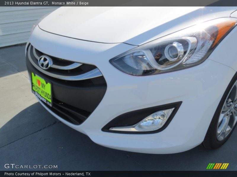 Monaco White / Beige 2013 Hyundai Elantra GT