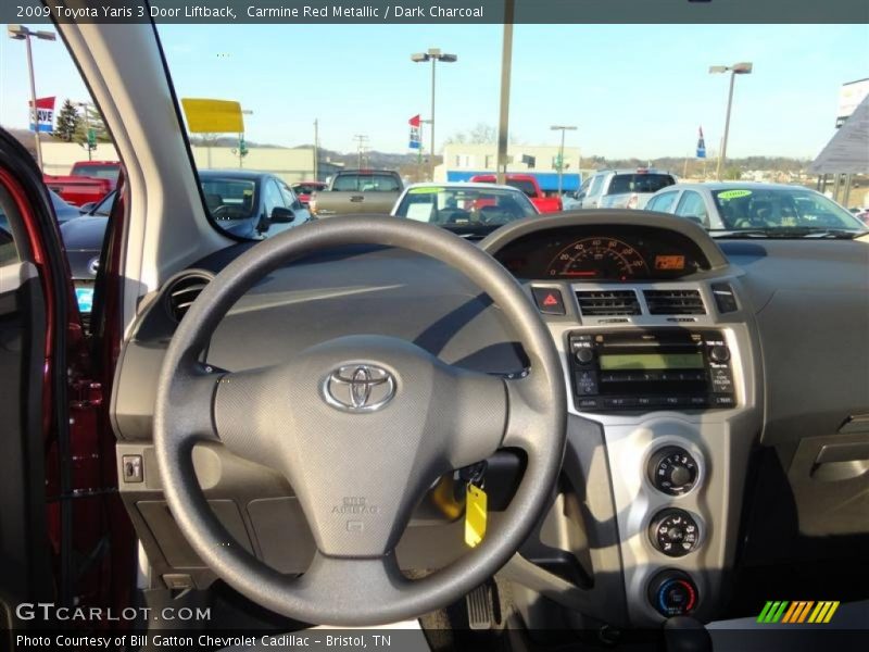 Carmine Red Metallic / Dark Charcoal 2009 Toyota Yaris 3 Door Liftback