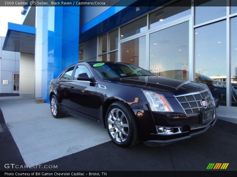 Black Raven / Cashmere/Cocoa 2009 Cadillac CTS Sedan