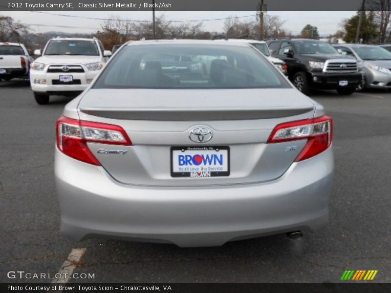 Classic Silver Metallic / Black/Ash 2012 Toyota Camry SE