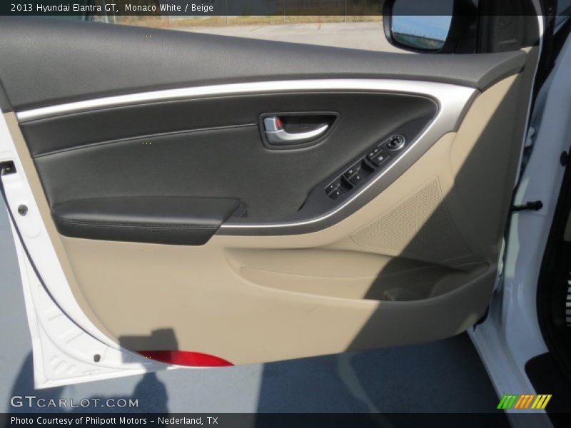 Monaco White / Beige 2013 Hyundai Elantra GT