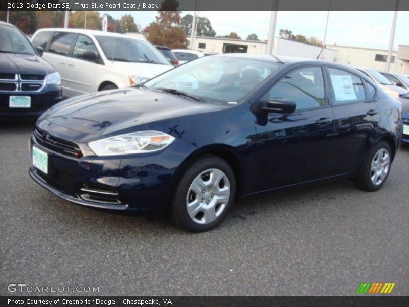True Blue Pearl Coat / Black 2013 Dodge Dart SE