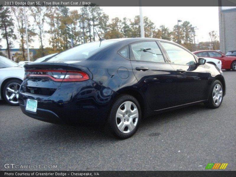 True Blue Pearl Coat / Black 2013 Dodge Dart SE