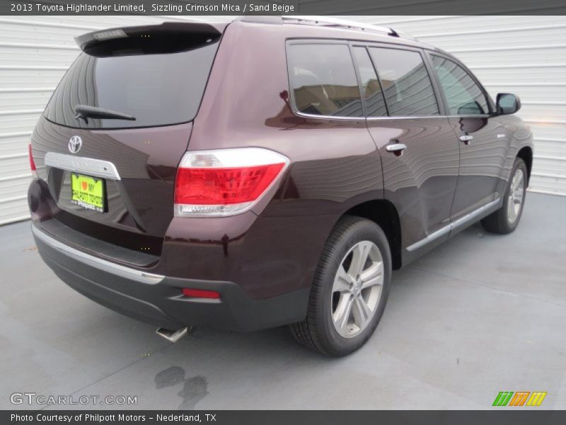 Sizzling Crimson Mica / Sand Beige 2013 Toyota Highlander Limited