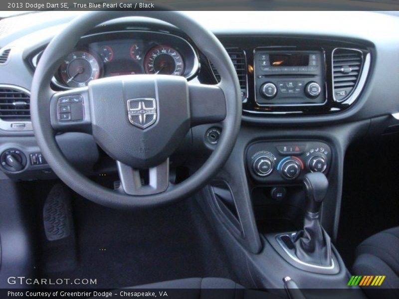 True Blue Pearl Coat / Black 2013 Dodge Dart SE