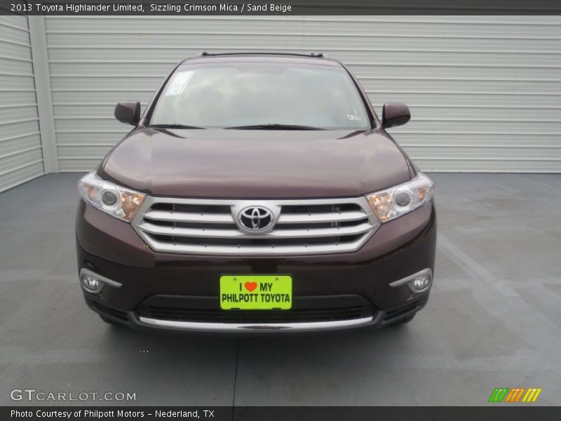 Sizzling Crimson Mica / Sand Beige 2013 Toyota Highlander Limited