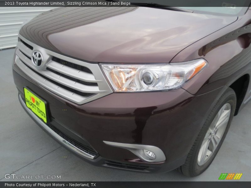Sizzling Crimson Mica / Sand Beige 2013 Toyota Highlander Limited