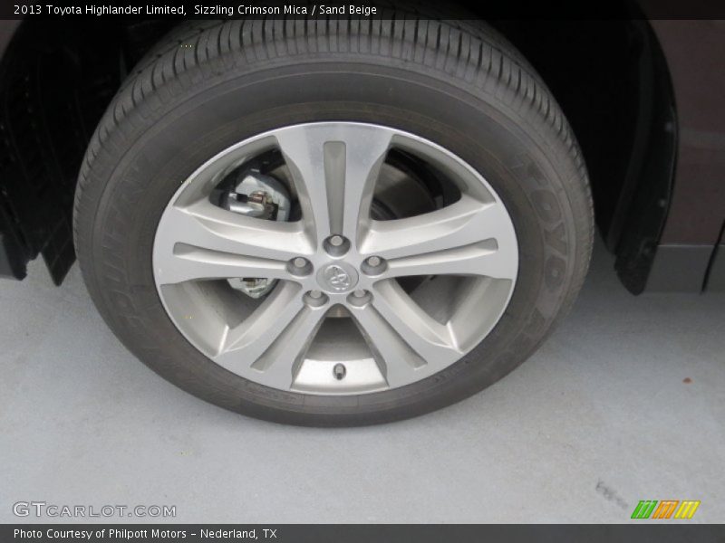 Sizzling Crimson Mica / Sand Beige 2013 Toyota Highlander Limited