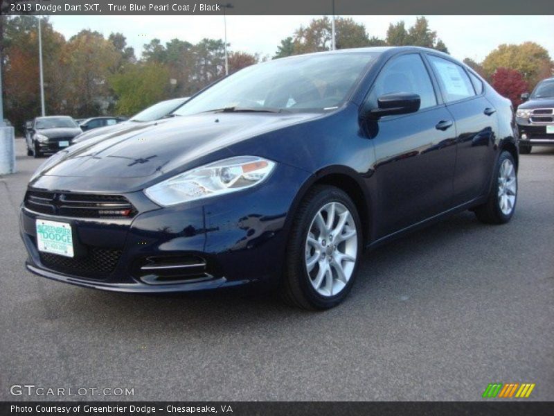 True Blue Pearl Coat / Black 2013 Dodge Dart SXT