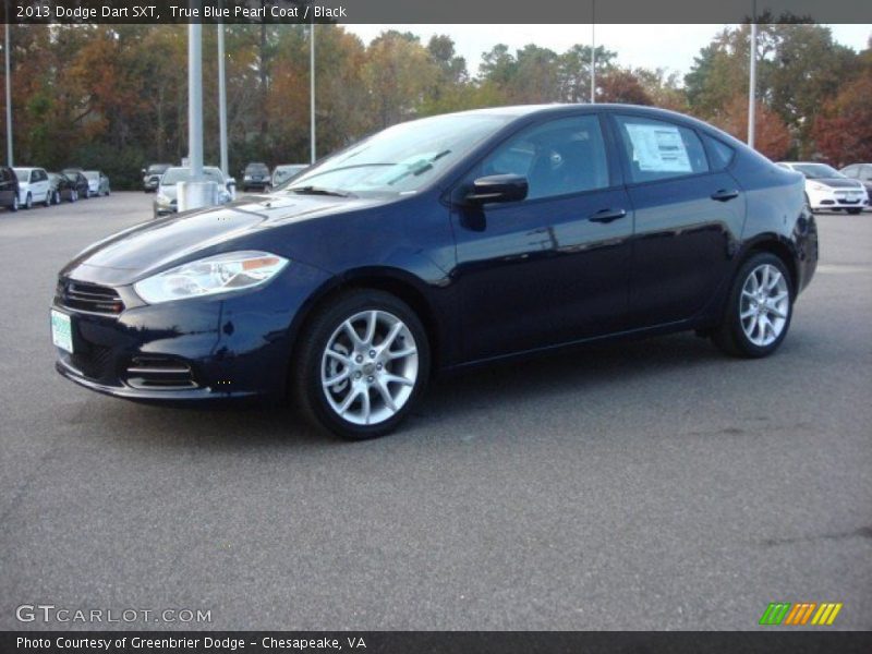 True Blue Pearl Coat / Black 2013 Dodge Dart SXT