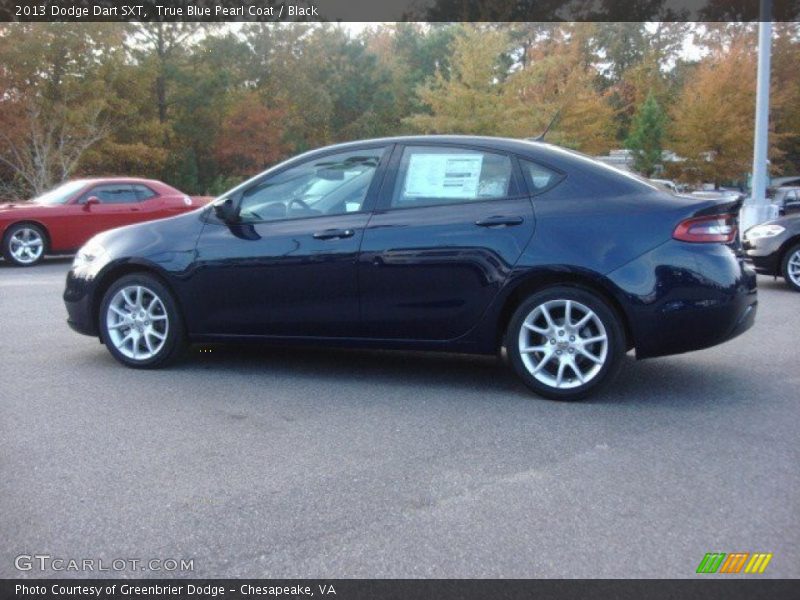 True Blue Pearl Coat / Black 2013 Dodge Dart SXT