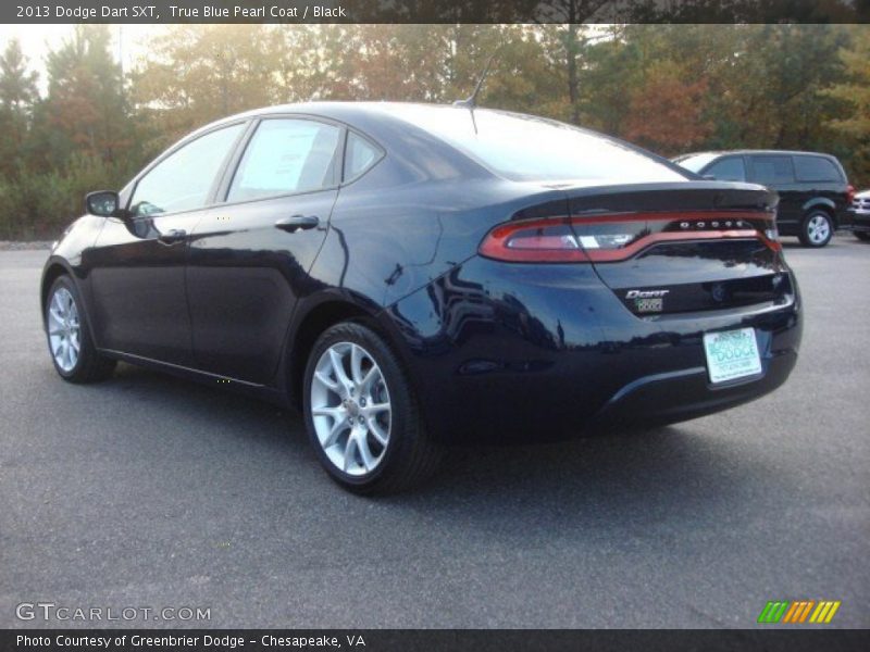 True Blue Pearl Coat / Black 2013 Dodge Dart SXT