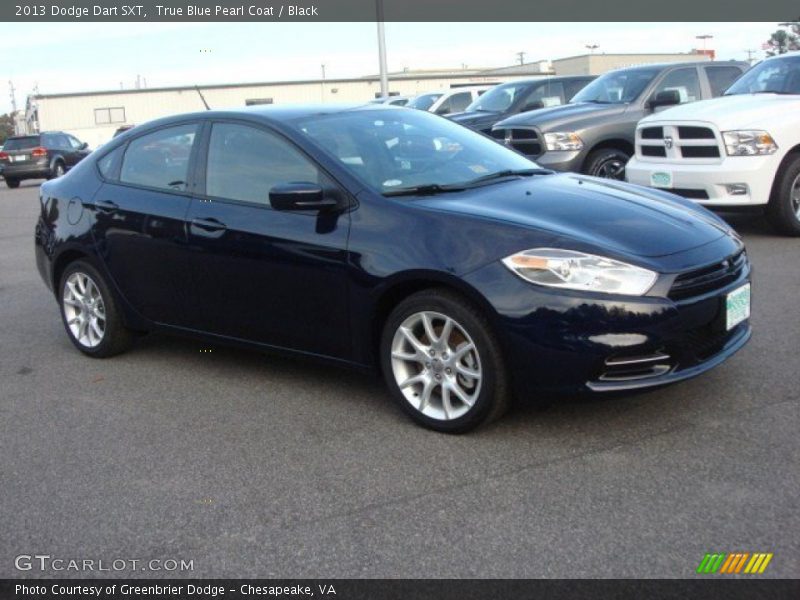 True Blue Pearl Coat / Black 2013 Dodge Dart SXT
