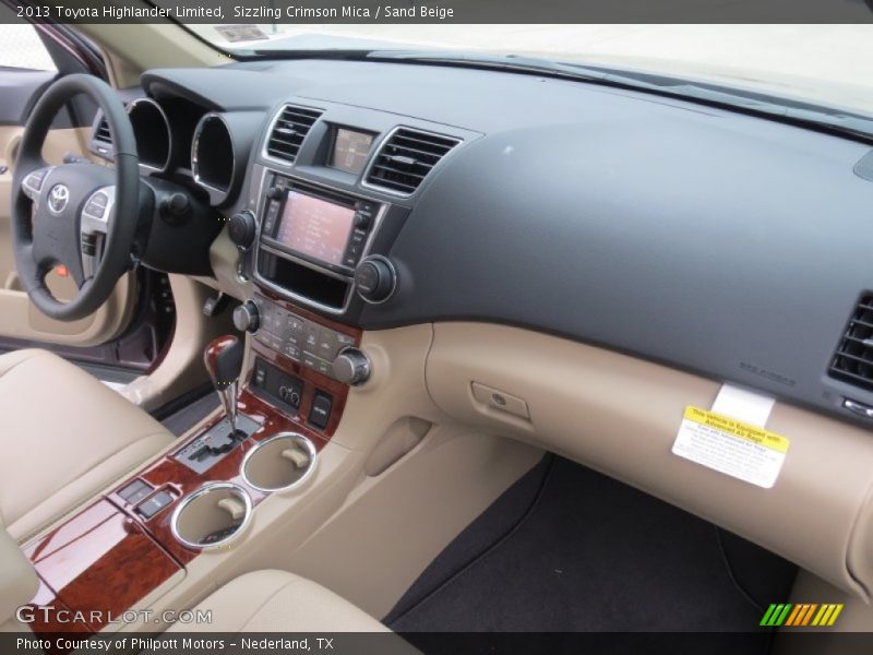 Sizzling Crimson Mica / Sand Beige 2013 Toyota Highlander Limited