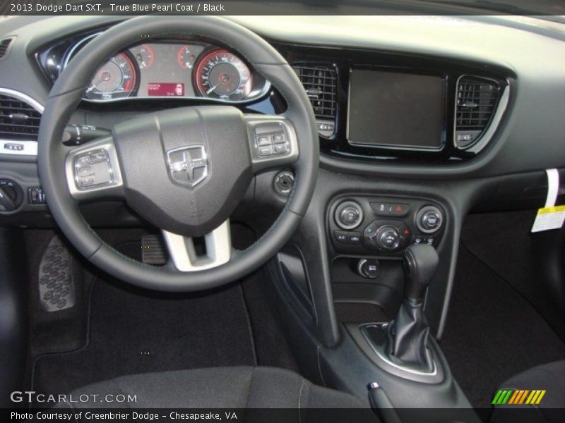 True Blue Pearl Coat / Black 2013 Dodge Dart SXT