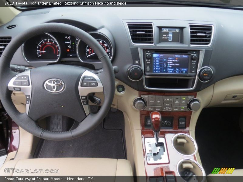 Sizzling Crimson Mica / Sand Beige 2013 Toyota Highlander Limited